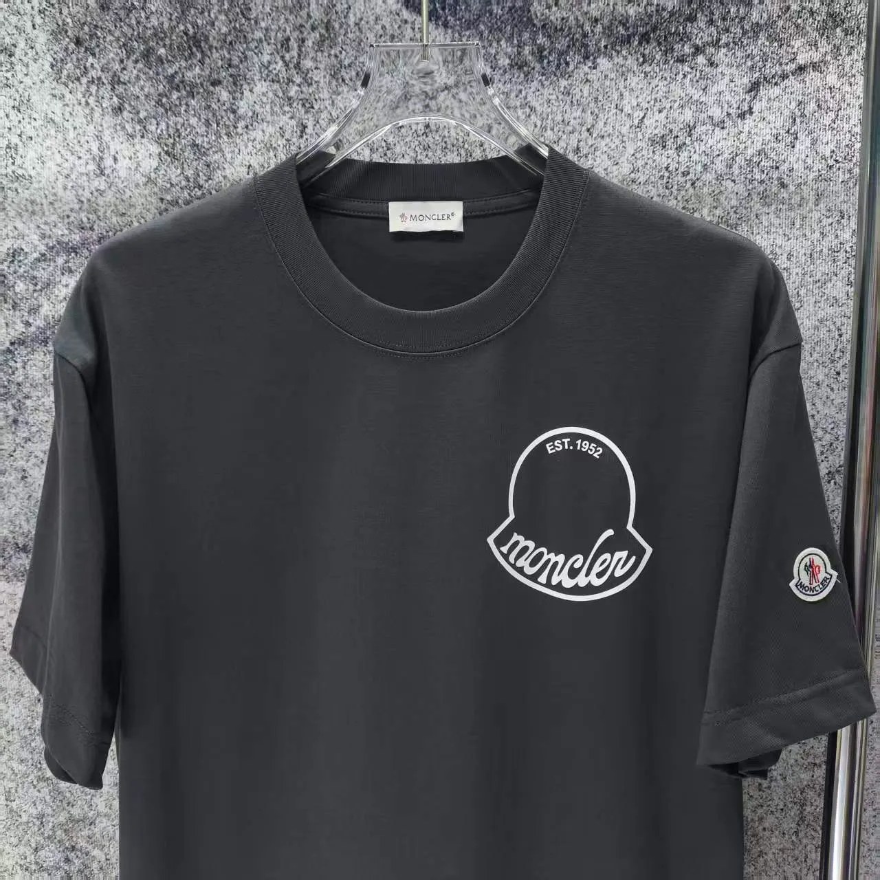 MONCLE* 2026 New Arrival logo t Same Style Size S M L XL XXL Black White Gray